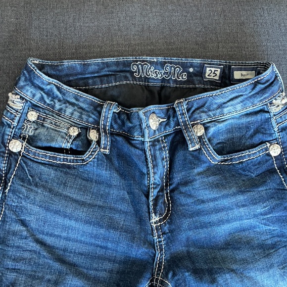 Miss Me Dark Blue Boot Cut Jeans - Picture 2 of 9